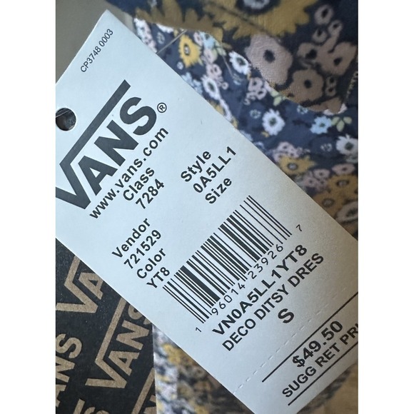 Vans Deco Ditsy Blue Floral Dress - Women's Small - Picture 8 of 10